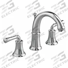 AMERICAN STANDARD Mid Arc Bathroom Faucet: Delancey, Brass, Polished Chrome Finish, Widespread, Arc (MPN 7052807.002). Key specifications — Includes: Drain; Brand: AMERICAN STANDARD; Series: Delancey.