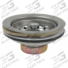 PERFECT PUTTY Strainer: Stainless Steel, Chrome, 2 1/2 in Overall Ht, 4 1/2 in Overall Dia, Threaded (MPN 59-3100). Key specifications — Product Type: Sink Drain; Brand: PERFECT PUTTY; Finish: Chrome; Material: Stainless Steel; Includes: Basket with Post.