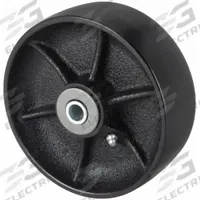 APPROVED VENDOR Caster Wheel: 6 in Wheel Dia., 2 in Wheel Wd, Iron, 2,000 lb Load Rating, Roller (MPN 400K32). Key specifications — Includes Spanner Bushing: Included; Wheel/Tread Material: Iron; Wheel/Tread Color: Black; Brand: APPROVED VENDOR.