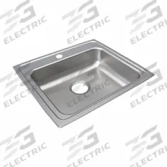 JUST MANUFACTURING Bowl Drop-In Sink: 22 in Overall Lg, 19 1/2 in Overall Wd, 5 1/2 in Bowl Dp (MPN SLFADA1921A552-J). Key specifications — Brand: JUST MANUFACTURING; Color Family: Silver/Gray.