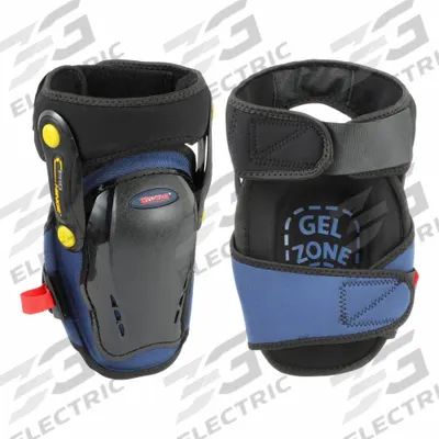WESTWARD Knee Pad: Universal, 2 Straps, Hook-and-Loop - Swivel Knee Pads