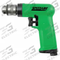 SPEEDAIRE Air-Powered Drill: 3/8 in Chuck, Light Duty, 2,000 RPM, 0.4 hp, Keyed (MPN 10D240). Key specifications — attr1320790: SPEEDAIRE.