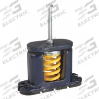 MASON Floor-Mount Vibration Isolator: Spring, 310 lb Capacity, 4 1/2 in Ht, 2 1/8 in Wd, 5 3/4 in Dp (MPN 5C129). Key specifications — Brand: MASON; Screw Size: 3/8 in; Spring Color: Yellow.