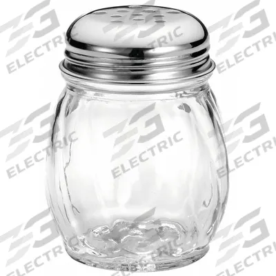 TABLECRAFT PRODUCTS Swirl Shaker: 6 oz Capacity, Glass, Clear, 3 1/2 in Overall Ht - Swirl Shakers