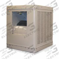 ESSICK AIR Ducted Evaporative Cooler: 1,200 sq ft, 34 1/2 in x 34 1/8 in x 34 1/8 in, 2 in Pad Thick (MPN 2YAE4-2HTL1). Key specifications — Brand: ESSICK AIR; Evaporative Cooler Voltage: 230V AC; Includes Drive Package: Drive Package Included; Drive Package Installation: Assembly Required.