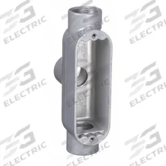 Conduit Outlet Body: Aluminum, 1/2 in Trade Size, TB Body, 4 cu in Body Capacity, Threaded Hub (MPN OTB-1). Key specifications — Finish: Powder Coated; Includes: Stainless Steel Screws; For Use With: IMC; Brand: HUBBELL KILLARK; Hub Style: Threaded; Mfr. Series: O.