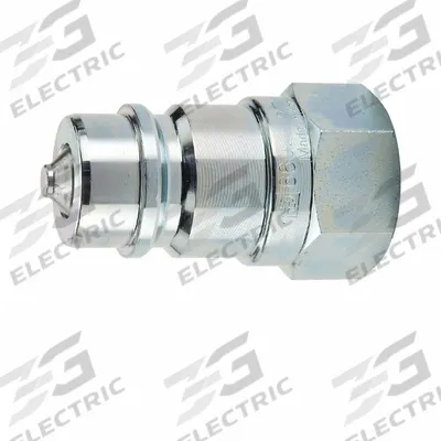 Parker Nipple: 3/4 in Coupling Size, Steel, 28 g/min Max. Flow Rate - 6600 Series Hydraulic Quick-Connect Coupling Plugs