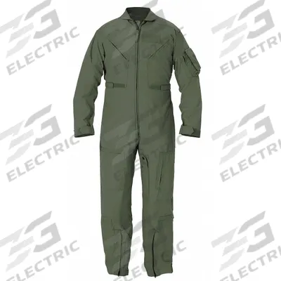 PROPPER Flight Suit: Nomex(R), 42 in, 28 5/8 in ( Short ) Inseam Size, Green - Military Flight Suits