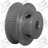 DAYTON Timing Pulley: Modified Curvilinear, Fixed, For GT Timing Belt Section, For 6 mm Belt Wd (MPN 42-2P06M6FA6). Key specifications — Brand: DAYTON; Finish: Clear Anodized; For Belt Series: Powerhouse®.