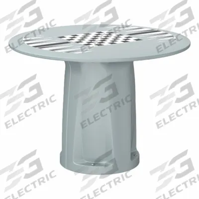 CORTECH Table: 28 in Overall Ht, 42 in Overall Dia, Game Top Included, Ballast Accepted - Cylinder Base Tables