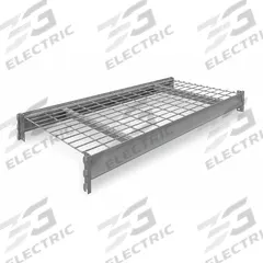 TENNSCO Shelf: 48 in x 24 in, 14 ga Beams, 5 AWG Decking, Galvanized Wire, 4,150 lb Load Capacity (MPN 6940). Key specifications — Decking Material: Galvanized Wire; Frame Finish: Powder Coated; Frame Material: Steel; Color: Gray; Includes: 2 Beams, Front to Back Supports; Brand: TENNSCO.