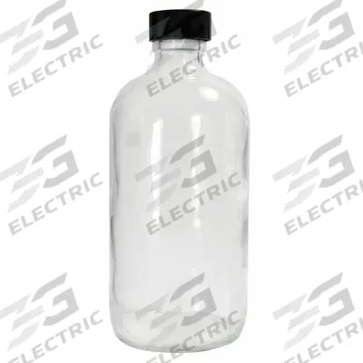 QORPAK Sampling Bottle: 30 mL, Colorless, 20-400, Phenolic, 48, Pulp/Vinyl - Clear Narrow Mouth Round Glass Lab Bottles