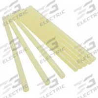 SUREBONDER Hot Melt Adhesive: 735, Smooth Sticks, 5/8 in Dia, 10 in Lg, Amber, 265 PK (MPN Q-735-25P). Key specifications — Primary Applications: General Purpose; Melting Temperature: 325° to 380°F; Color: Amber; Series: 735; FDA Compliance: 21 CFR 175.105; Brand: SUREBONDER; Materials Bonded: Plastic; Secondary Compatible Materials: Leather.