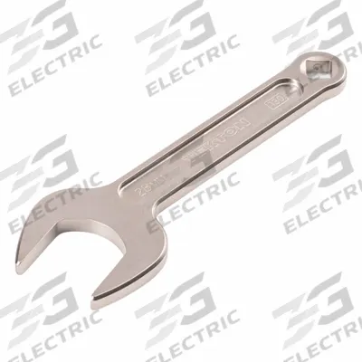 TEKTON Open End Wrench: Chromium Molybdenum Steel, Satin, 28 mm Head Size - Metric, Single End, Open End Wrenches