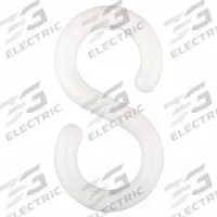 APPROVED VENDOR S-Hook for Plastic Chain Barrier: White, 1 237/500 in Overall Lg, 7/40 in Overall Wd (MPN 30301-10). Key specifications — attr981836: Plastic.