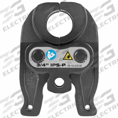 MILWAUKEE Press Jaw: 3/4 in Pipe, Black Iron/Stainless Steel - Jaws for Compact Press Tools