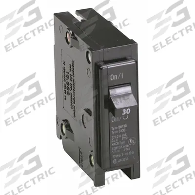 EATON Circuit Breaker: 30 A, 120/240V AC, Single Phase, 10kA at 120/240V AC - BR & BD Series