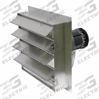 CANARM Exhaust Fan: 18 in Blade, 1 Speed, 1/3 hp, Totally Enclosed Air Over, 3,200 cfm - Hazardous Location Shutter-Mount Exhaust Fans