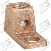 BURNDY Wire Connector: 4 AWG – 1/0 AWG Wire Sizes, 3/8 in Stud Size, Unplated Copper Lug Body (MPN KA25). Key specifications — Brand: BURNDY; For Wire Material: Copper; Maximum Stranded Copper Wire Size: 1/0 AWG; Minimum Stranded Copper Wire Size: 4 AWG; Lug Material: Unplated Copper.