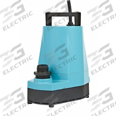 LITTLE GIANT Plug-In Utility Pump: 1/6 hp, 1/16 in Max. Dia. Solids, Continuous Duty - Light-Duty Submersible Electric-Operated Utility Pumps