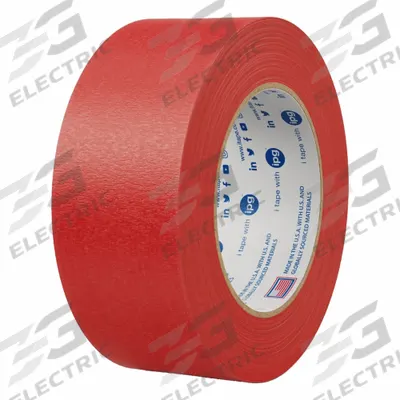 APPROVED VENDOR Masking Tape: PF3, Red, 15/16 in Roll Wd, 60 yd Overall Roll Lg - Colored Masking Tape