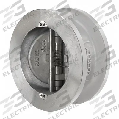 KECKLEY Check Valve: Double Disc, Inline Valve Body, 4 in Pipe Size, Wafer, Carbon Steel - Carbon Steel Double-Door Wafer Check Valves