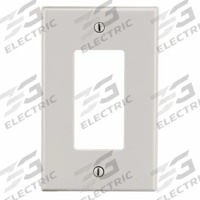 HUBBELL Wall Plate: Decorator-Rocker, 1 Gang, Almond - General Purpose Wall Plates