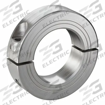 RULAND MANUFACTURING Shaft Collar: 2-Piece, Metric, Round, Clamp-On, 34 mm Bore Dia - Stainless Steel Shaft Collars