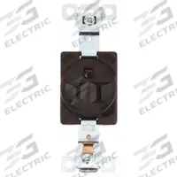 BRYANT Receptacle: Single, 5-15, Brown, 125V AC, 15 A, 2 Pole / 3 Wire (MPN 5251)