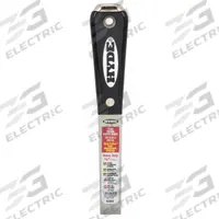 HYDE Putty Knife: Bld. Mat. Carbon Steel, Hdl. Mat. Nylon, Stiff, Tapered Bld. Shape (MPN 02565). Key specifications — attr1004902: HYDE; attr1012057: Full; attr1014703: Plastic; attr1017570: Hammer End; attr1029655: Straight; attr1034073: Straight.