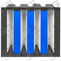 GRAINGER V-Bank Air Filter: 24 in x 24 in x 12 in, Fiberglass, Single Header, 4 Vs, MERV 11 (MPN 11Z795). Key specifications — Brand: GRAINGER; Frame or Header Material: Plastic; Media Material: Fiberglass; Filters Out: Coal Dust.