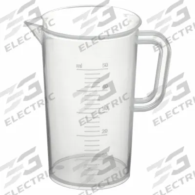 APPROVED VENDOR Beaker: Tall Form with Handle, Printed Graduation, Polypropylene, Clear - Tall Form Plastic Beakers with Handles