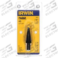 IRWIN Step Drill Bit: 1/4" to 3/4", Black Oxide HSS, 3-Flats Shank (MPN 10233). Key specifications — attr1234936: Not Impact Rated.
