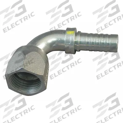 AEROQUIP Hydraulic Crimp Fitting: Steel x Steel, 90° Elbow, -16 For Hose Dash Size - Aeroquip Crimp Hydraulic Hose Fittings with JIC Connection