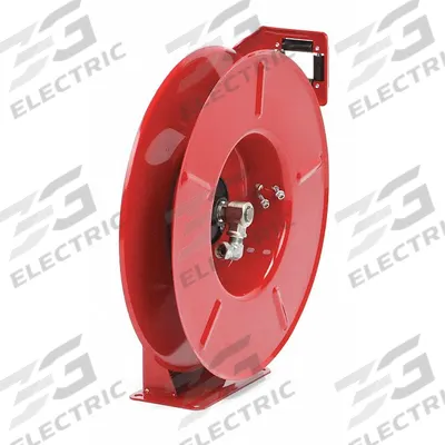 REELCRAFT Spring Return Hose Reel: 25 ft (3/4 in I.D.), 500 psi Max Op Pressure, Nickel Plated Steel - Standard Air or Water Spring-Return Hose Reels