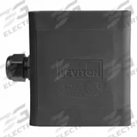 LEVITON Portable Outlet Box: Portable Outlet Box, 1 Gangs, 3R, Black, 3 7/8 in Overall Ht (MPN 3099-1E). Key specifications — Color: Black; Brand: LEVITON.