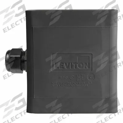 LEVITON Portable Outlet Box: Portable Outlet Box, 1 Gangs, 3R, Black - Portable Power Outlet Boxes