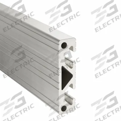 80/20 T-Slot Framing System: 10 Series, 10 ft Lg, 2 in x 1/2 in, Silver, Half-Double - Rectangular Grooved Inch Profiles