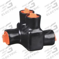 BLACKBURN Multitap Connector: 2 Port, Double-Sided Entry, 10 AWG – 250 kcmil Wire Size, Black (MPN AMTT250). Key specifications — Body Material: Aluminum; Brand: BLACKBURN.