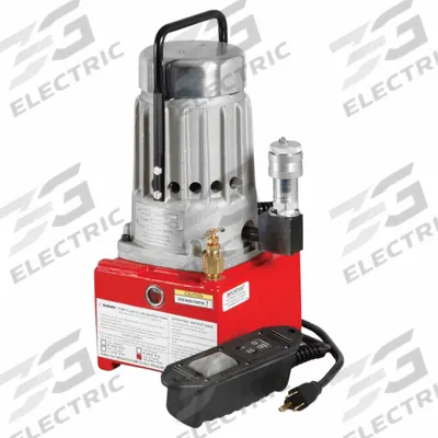 BURNDY Hydraulic Pump: 10,000 psi Max. Op Pressure, 5/8 hp Max. HP, 115V AC, 115V AC - Corded Lightweight Electric Hydraulic Pump Units