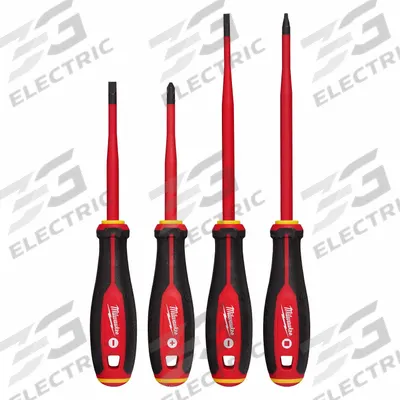 MILWAUKEE Insulated Screwdriver Set: 1-10 Pieces, 4 Pieces - Insulated Screwdriver Sets