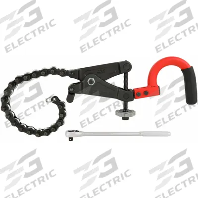 RIDGID Pipe Cutter: 1 1/2 in – 6 in OD Cutting Capacity, Ratcheting Chain Cutter - Clay Pipe Cutters