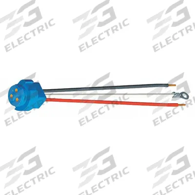 GROTE Pigtail: Blunt Cut/Ring Terminal/Straight Male Pin, 3 Wires, 11 in Wire Lg - Automotive Pigtails