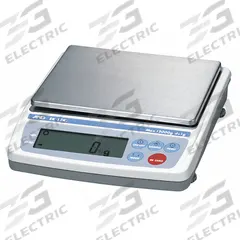 A&D WEIGHING Industrial Balance: 6 3/8 in x 5 1/4 in, Not IP Rated, NTEP Rated, Integrated (MPN EK-6000I). Key specifications — Connection Ports: RS-232C; Readability: 1 g; Weighing Units: %; Brand: A&D WEIGHING; Washdown: No.
