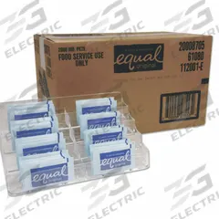 EQUAL Equal: Aspartame, 0.04 oz Item Size, Packet, 2,000 Pack Count (MPN 20021261). Key specifications — attr921100: Packet; attr873858: EQUAL; attr921101: Aspartame.