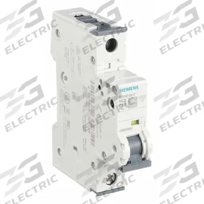 Siemens Supplementary Protector: 15 A Amps, 72V DC, 10kA at 230/400V AC, Screw Clamp - C-Curve, 1-Pole UL1077 DIN Rail-Mount Supplementary Protectors