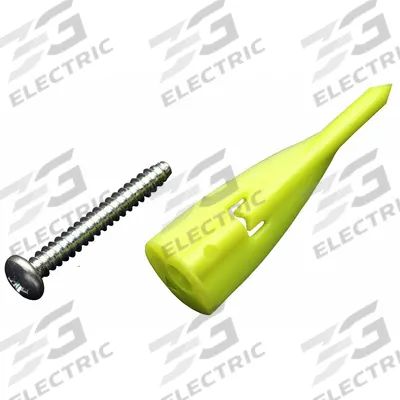 WALLCLAW Wall Anchor: 2 in Overall Lg, Nylon, Plain, Plastic, Plain - Hammer-In Plug Anchors