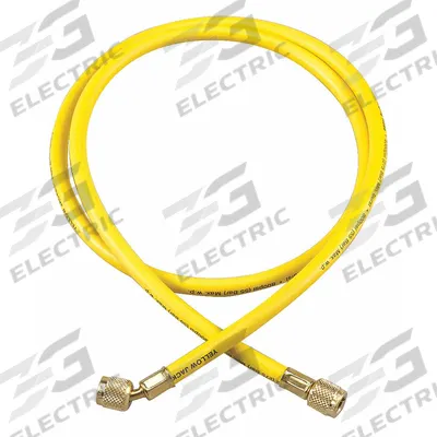 YELLOW JACKET Hose: 5 ft Lg, 0° Angle, Yellow, Rubber - Charging Hoses