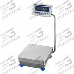 A&D WEIGHING Industrial Balance: 13 1/2 in x 15 1/4 in, IP65, Not NTEP Rated, Column-Mounted (MPN GX-62001L). Key specifications — Connection Ports: USB; Readability: 0.1 g; Power Source: Electric; Weighing Units: ct; Brand: A&D WEIGHING; Washdown: Yes.
