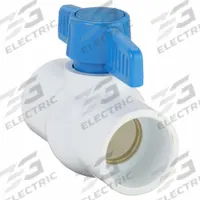 APPROVED VENDOR Manual Two-Way Ball Valve: 1 1/4 in, PVC, Straight, Socket x Socket, One-Piece, Tee (MPN 107-636-NP). Key specifications — Brand: APPROVED VENDOR; Handle: Tee.